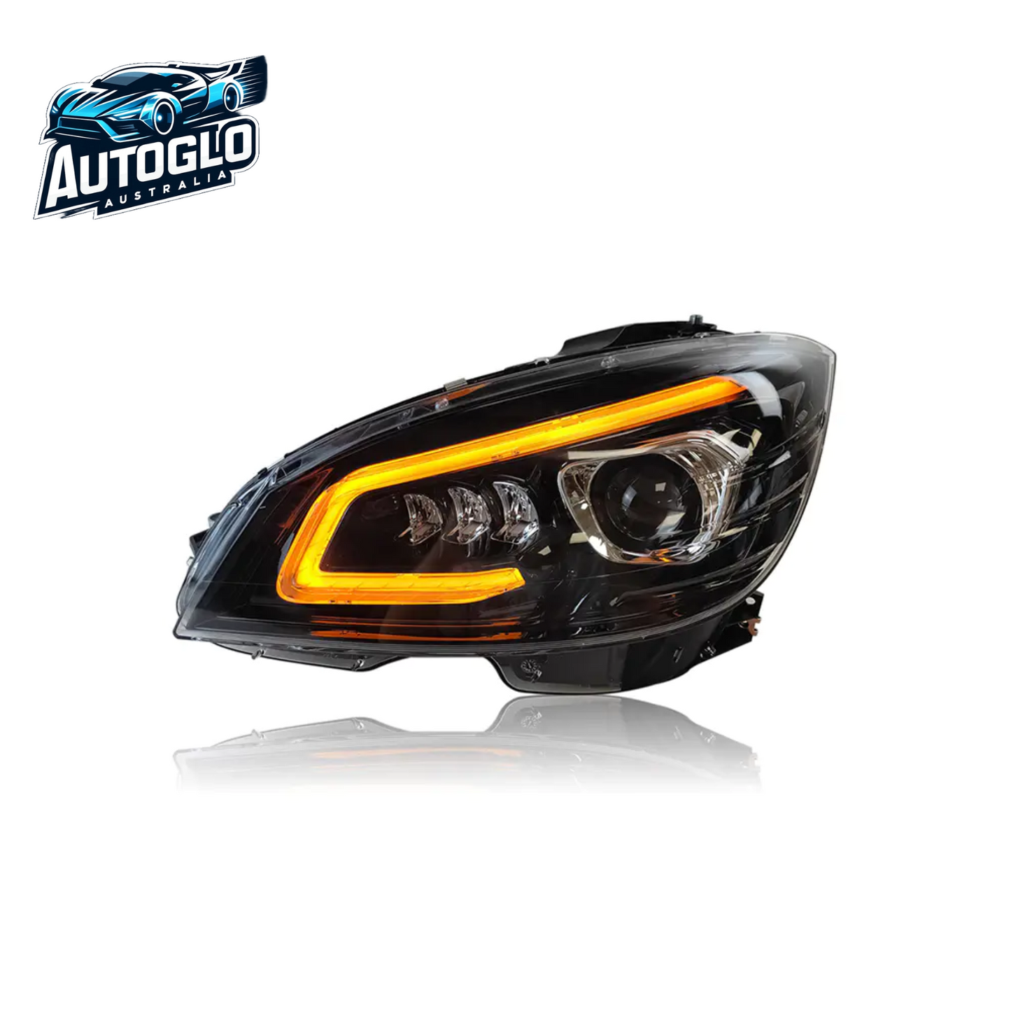 Autoglo Australia LED Headlights for 2007-2014 Mercedes Benz W204