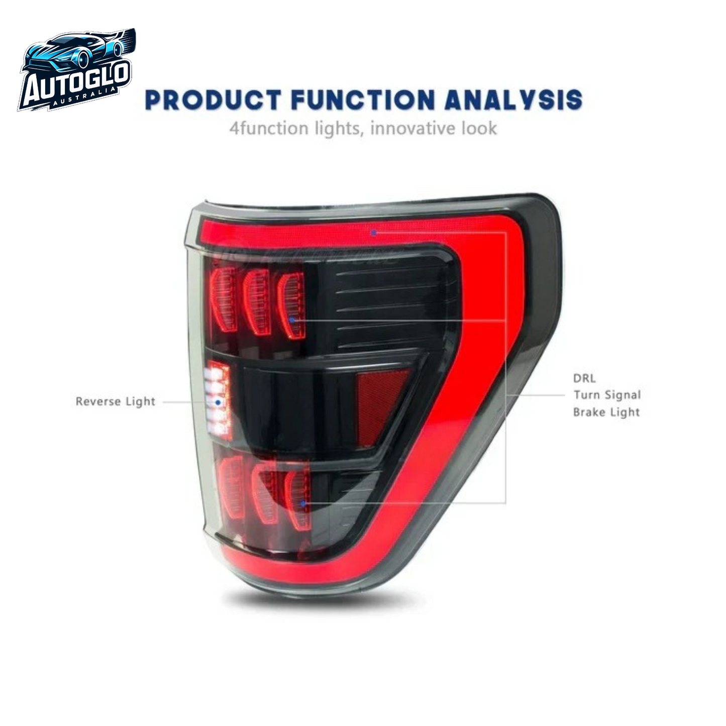Autoglo Australia LED Tail Lights for Ford F150 XLT 2021 2022 2023