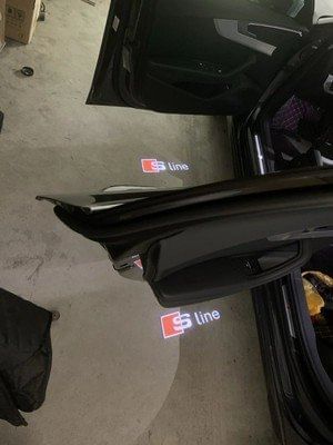 x2 Audi Logo S Line S3 Door Lights Welcome Projector