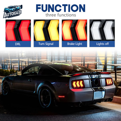 Autoglo Australia LED RGB Tail lights For Ford Mustang 2005-2009 Rear Lamp