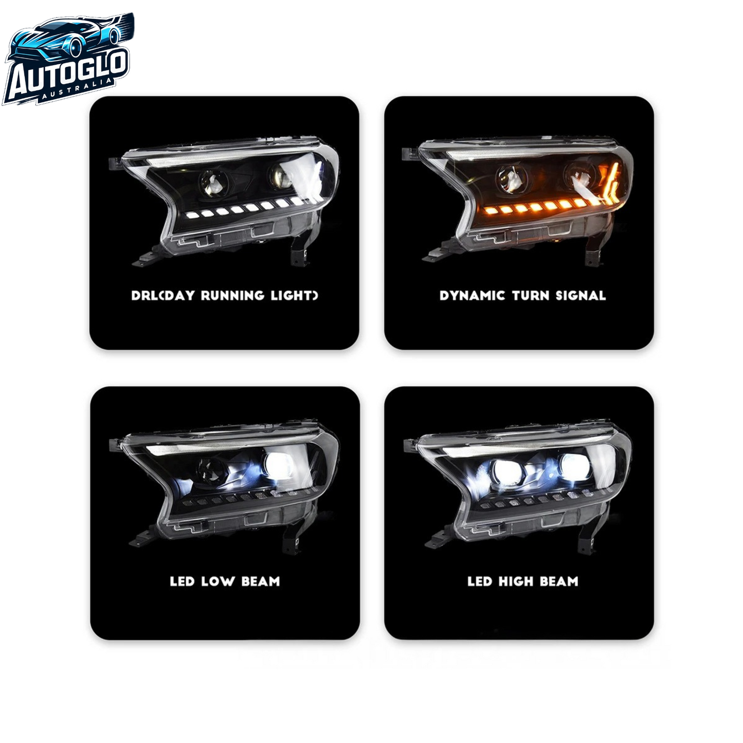 LED Headlights for Ford Ranger 2015-2020 v3