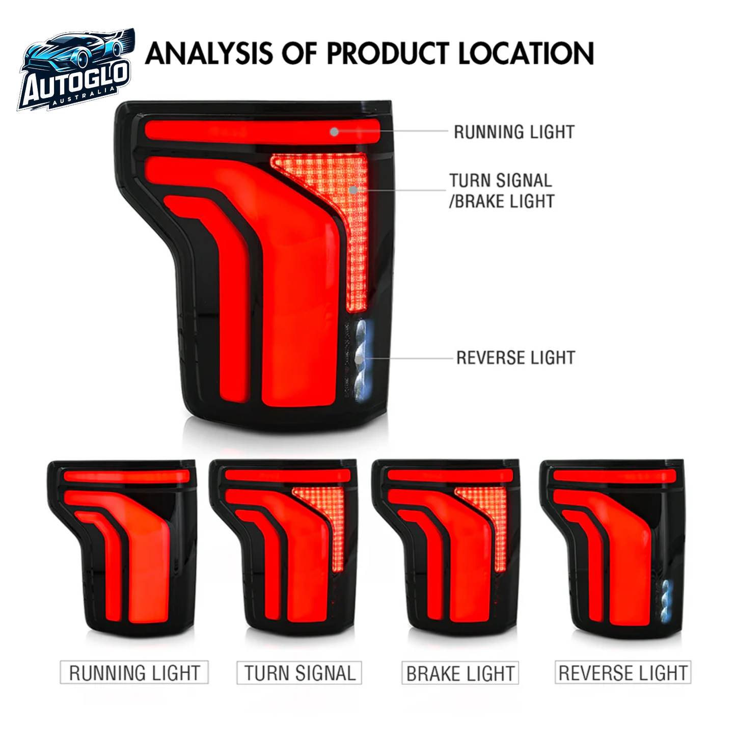 Autoglo Australia Tail Lights for Ford F-150 2015–2021