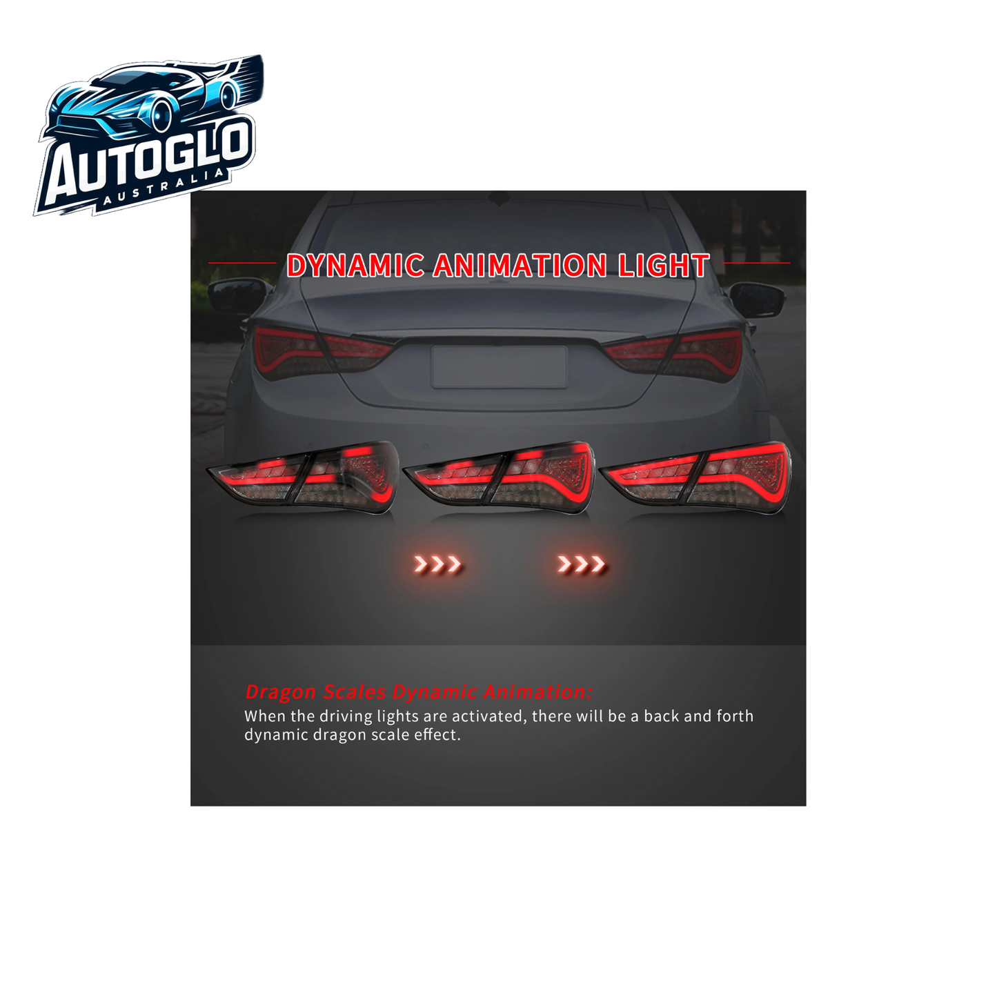 VLAND Full LED Tail Lights For Hyundai Sonata 6th Gen Sedan 2011-2014
