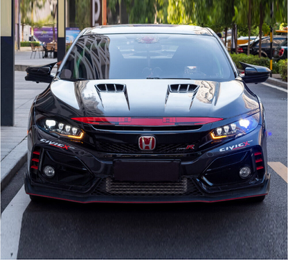 VLAND Full LED Headlights For Honda Civic 2016-2021 With Blue Start up Animation