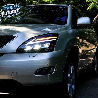 Autoglo Australia LED Headlights For Lexus RX330 RX350 RX400h 2003-2009 Start UP Animation High Quality Continuous Front lights
