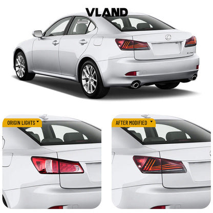 Rear View of Lexus IS with LED Taillights