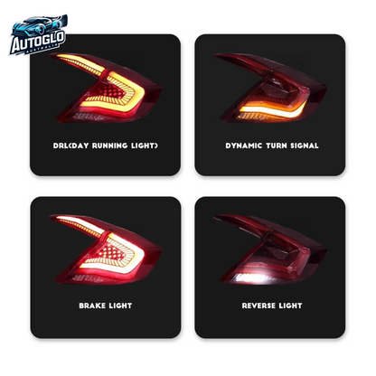 Autoglo Australia LED Taillights For Honda Civic Sedan 2016-2021