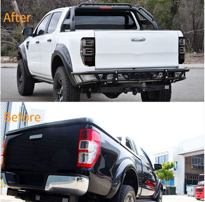 VLAND Clear Lens LED Tail Lights For 2012-2021 Ford Ranger Raptor w/Sequential