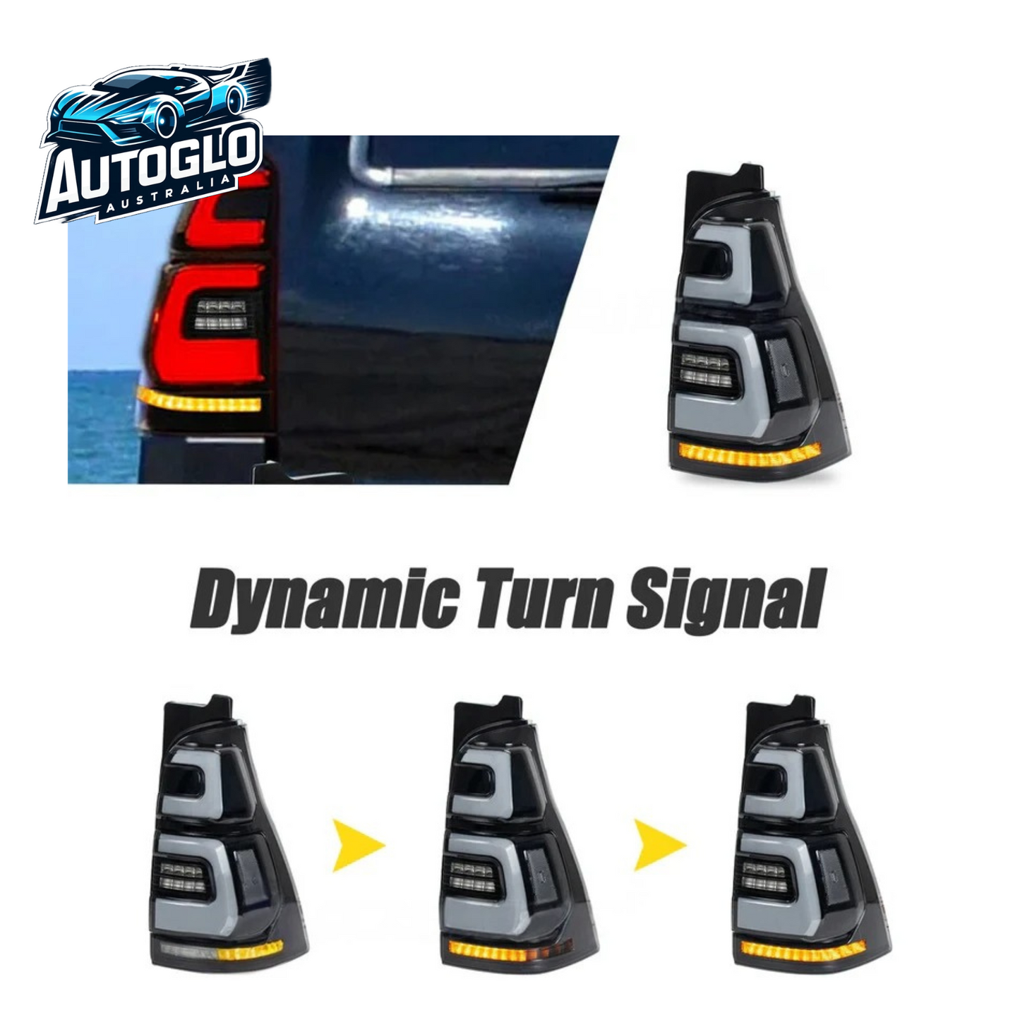 Autoglo Australia LED Tail Lights for Toyota 4Runner GEN 4 2003-2009 Start UP Animation New Brake