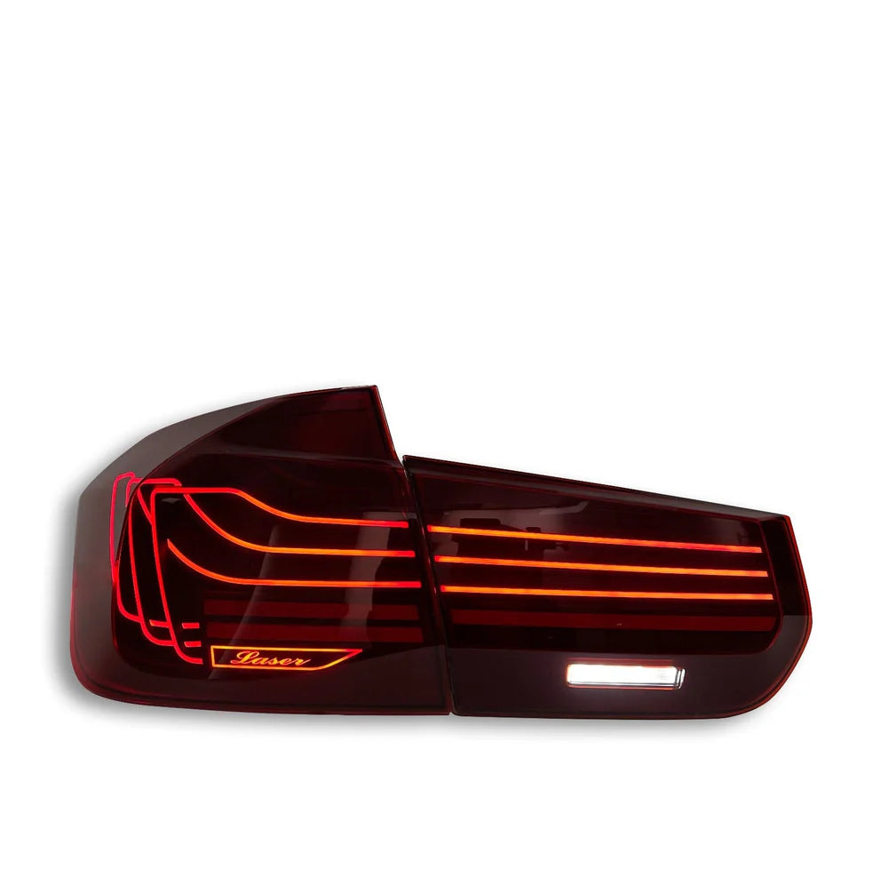 Autoglo Australia CSL-Style Laser Taillights for BMW 3-series 2013-2018 Car Led Rear Lamps RGB Smoked Red