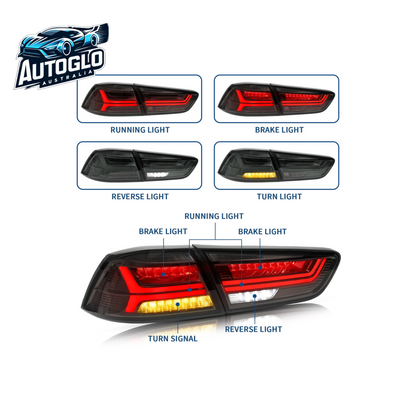 VLAND Dual Beam Projector Headlights and Taillights for Mitsubishi Lancer  2008-2018