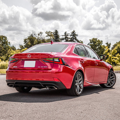 VLAND LED taillights for Lexus IS250 300h 350 F 2014-2020, red running lights, red brake lights, diamond white reverse lights