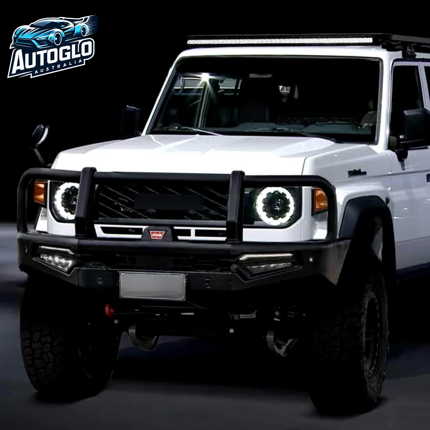 Autoglo Australia Toyota Land Cruiser LED Headlights AX (fourth facelift) 2023 2024 DRL Start UP Animation