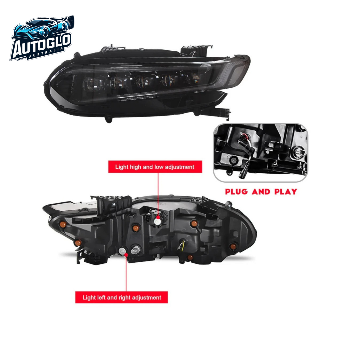 Autoglo Australia Brand New Full LED Headlights For 2018-2022 Honda Accord