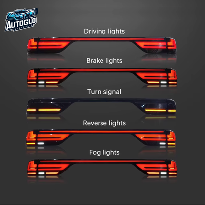 Autoglo Australia Toyota Land Cruiser LC300 2022–2024 Through Type LED Tail Lights Smoke Rear Lamp