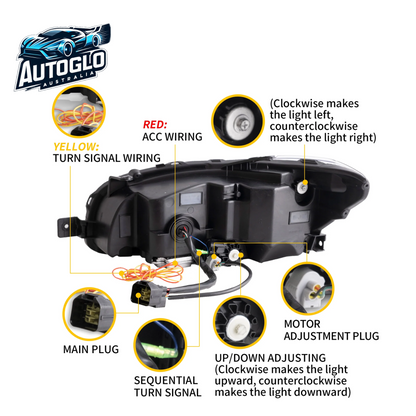 VLAND LED Projector Headlights For Subaru WRX 2015-2020 WRX STI 2015-2021