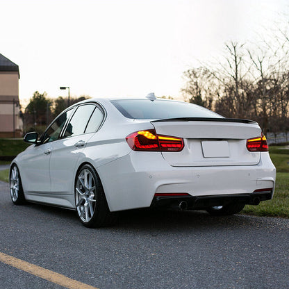VLAND LED Red Lens Tail Lights For 2012-2018 BMW 3 Series F30 Start-up Animation Running Lamps