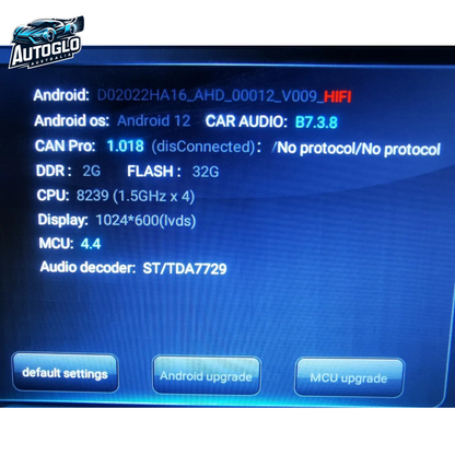 Autoglo Australia 10.1" Android 12 Stereo Carplay for HOLDEN CRUZE 2009-14 (2GB+32G)