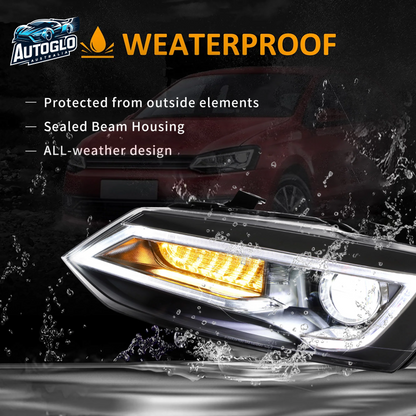 VLAND Dual Beam LED Headlights Volkswagen Polo 2011-2017