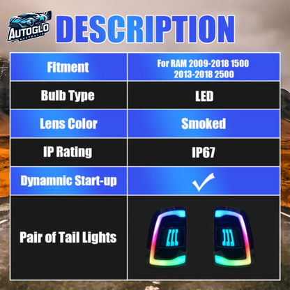 Autoglo Australia Ram 1500 2009–2018 RGB Taillights