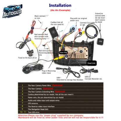 Autoglo Australia 9" (2G+32G) GPS CARPLAY ANDROID Stereo Amp Decoder HYUNDAI VELOSTER (2011-17)
