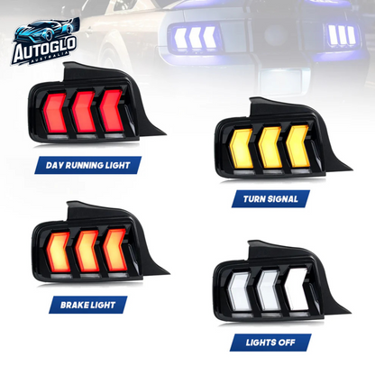 Autoglo Australia LED RGB Tail lights For Ford Mustang 2005-2009 Rear Lamp