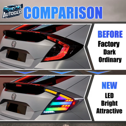 Autoglo Australia Honda Civic Hatchback 10th Gen RGB Tail Lights 2016–2021