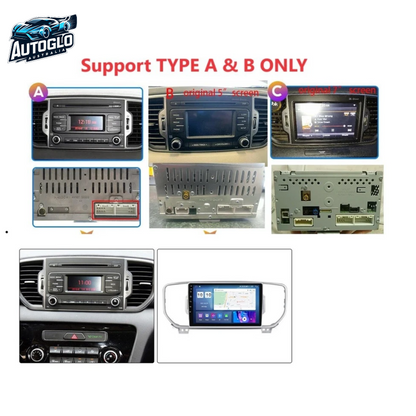 Autoglo Australia 9" (2G+32G) GPS BT WiFi Carplay Android 13 Stereo For KIA SPORTAGE F2 (2016-19)