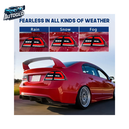 Autoglo Australia LED Tail Light Kit for Honda Civic FD2/FD3 Sedan & Type R 2006-2011