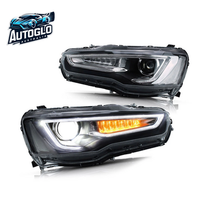 VLAND Dual Beam Projector Headlights for Mitsubishi Lancer EVO X 2008-2018