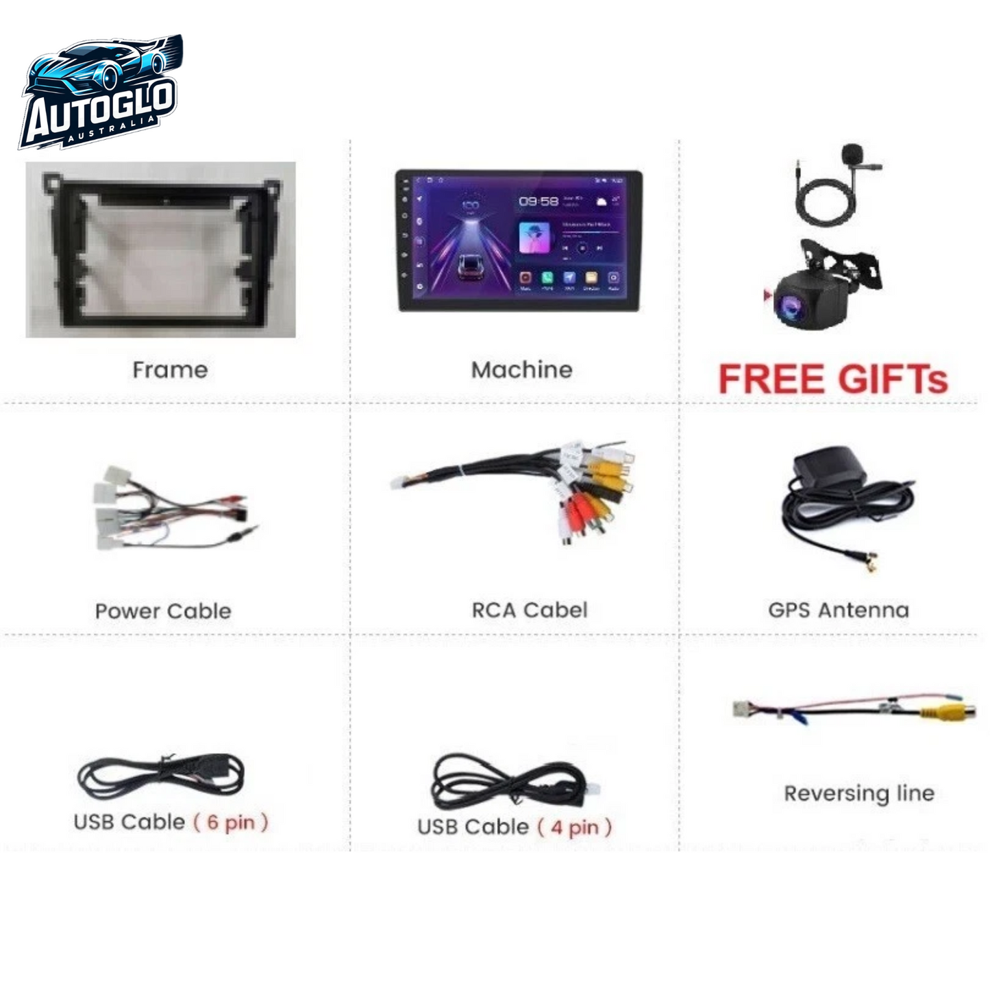 Autoglo Australia 9" Android Carplay Stereo for Toyota RAV4 2012-2017 BT GPS NAVI 2GB+32GB