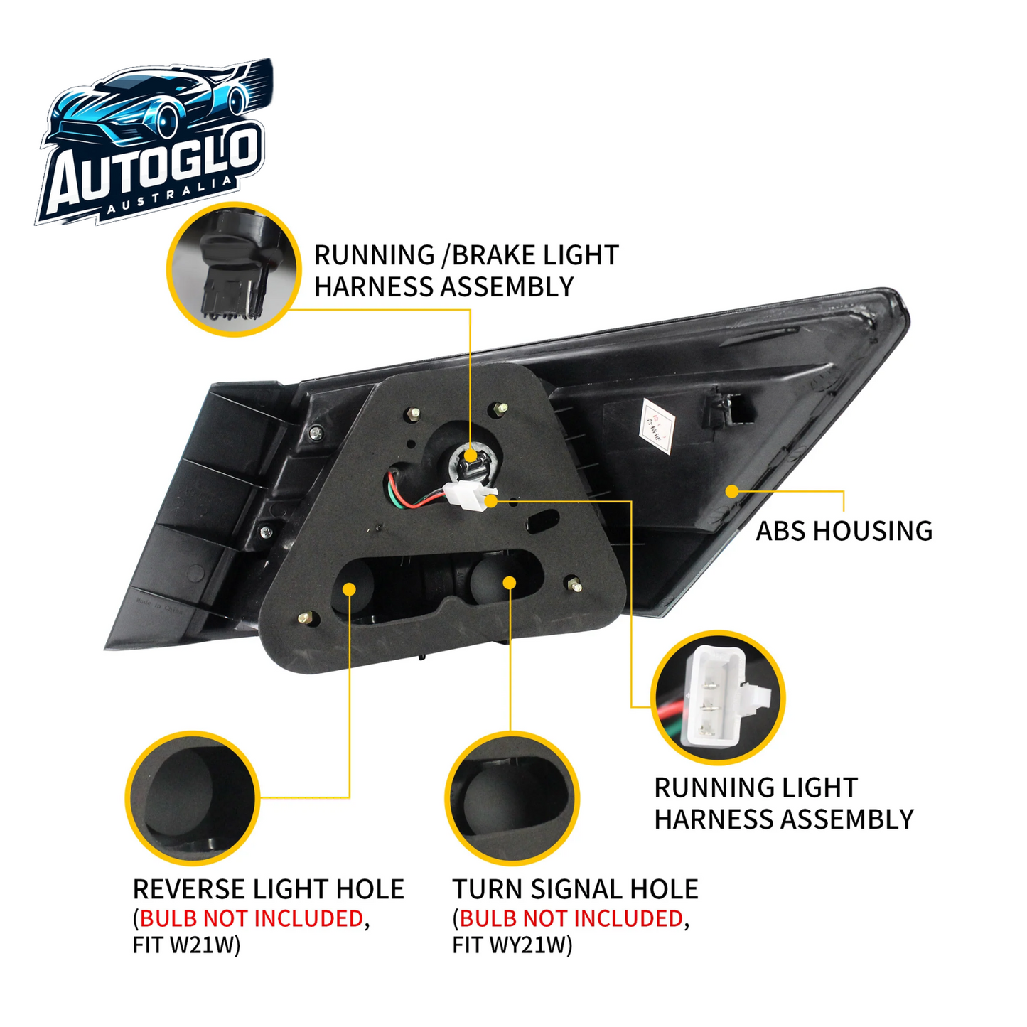 VLAND 2PCS LED Tail Lights For Honda Accord Inspire 8th Gen Sedan 2008-2013(Not For Coupe)