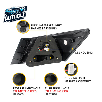 VLAND 2PCS LED Tail Lights For Honda Accord Inspire 8th Gen Sedan 2008-2013(Not For Coupe)