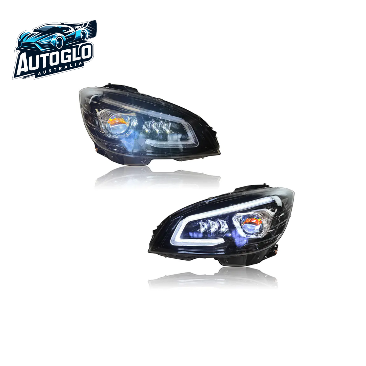 Autoglo Australia LED Headlights for 2007-2014 Mercedes Benz W204