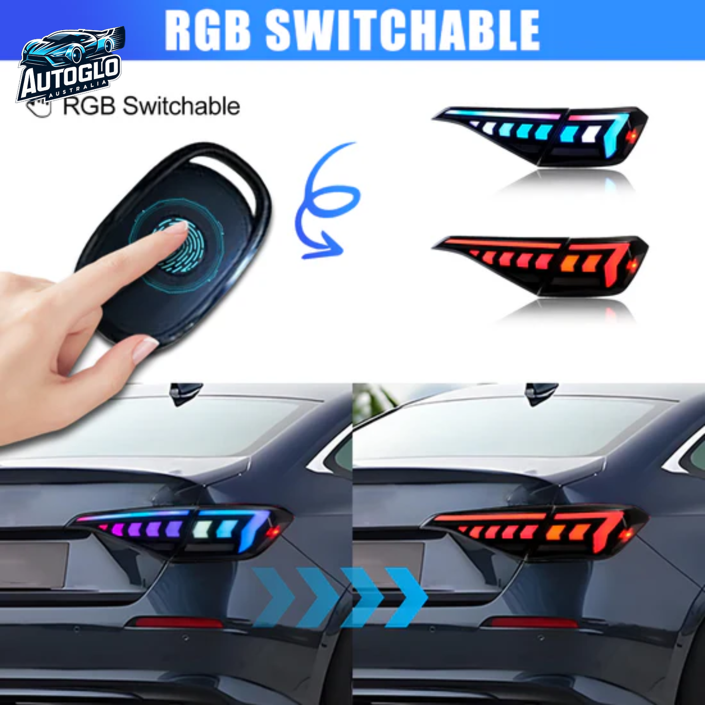 Autoglo Australia 11th Gen Honda Civic Sedan (2022–2026) RGB LED Tail Lights