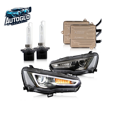 VLAND Dual Beam Projector Headlights for Mitsubishi Lancer EVO X 2008-2018