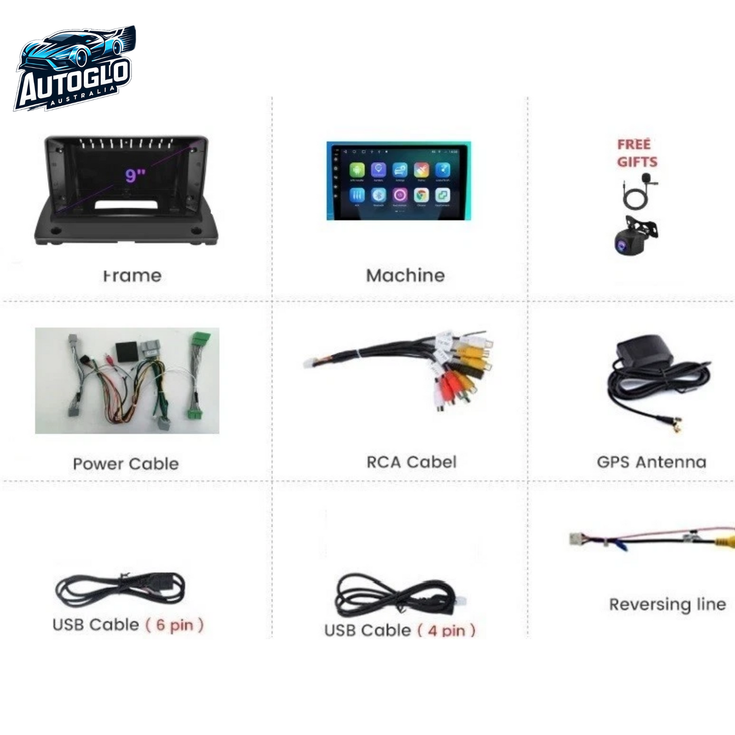Autoglo Australia 9" Android Carplay BT GPS Stereo for VOVLVO XC70 V70 S60 2GB+32G (2004-13)