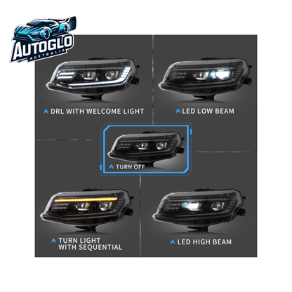 VLAND LED Projector Headlights For Chevrolet / Chevy Camaro LT SS RS ZL LS 2016-2018