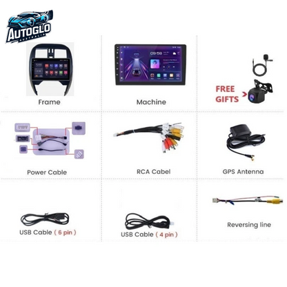 Autoglo Australia 9" (2G+32G) GPS WiFi CARPLAY ANDROID 13 Stereo For NISSAN MICRA K13 (2015-16)