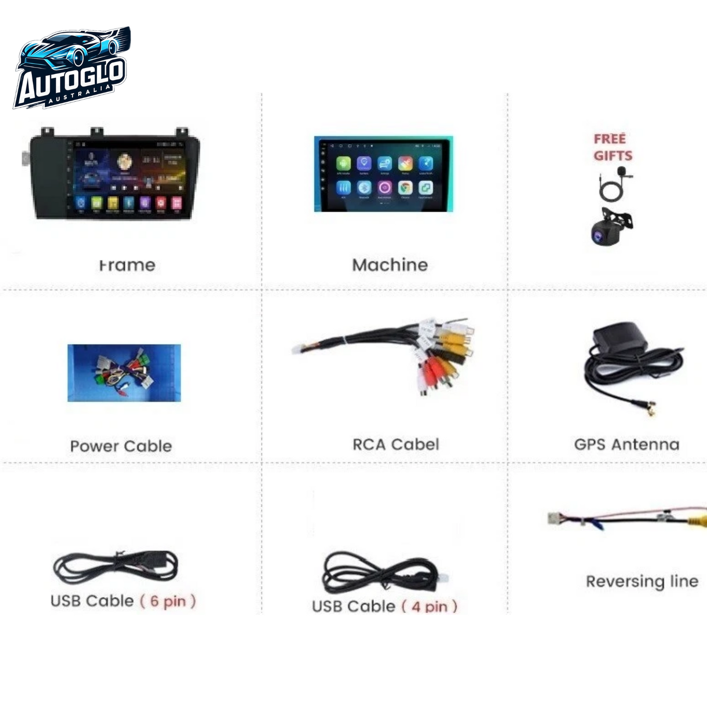 Autoglo Australia 9" Android Carplay BT GPS Stereo for VOVLVO XC70 V70 S60 2GB+32G (2004-13)