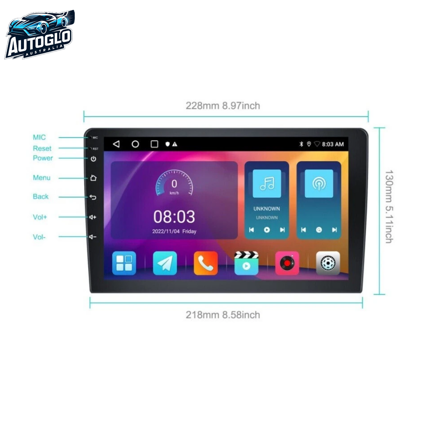 Autoglo Australia 10" Android Carplay BT GPS Stereo for Skoda Superb 2 (2GB+32G) 2008-15
