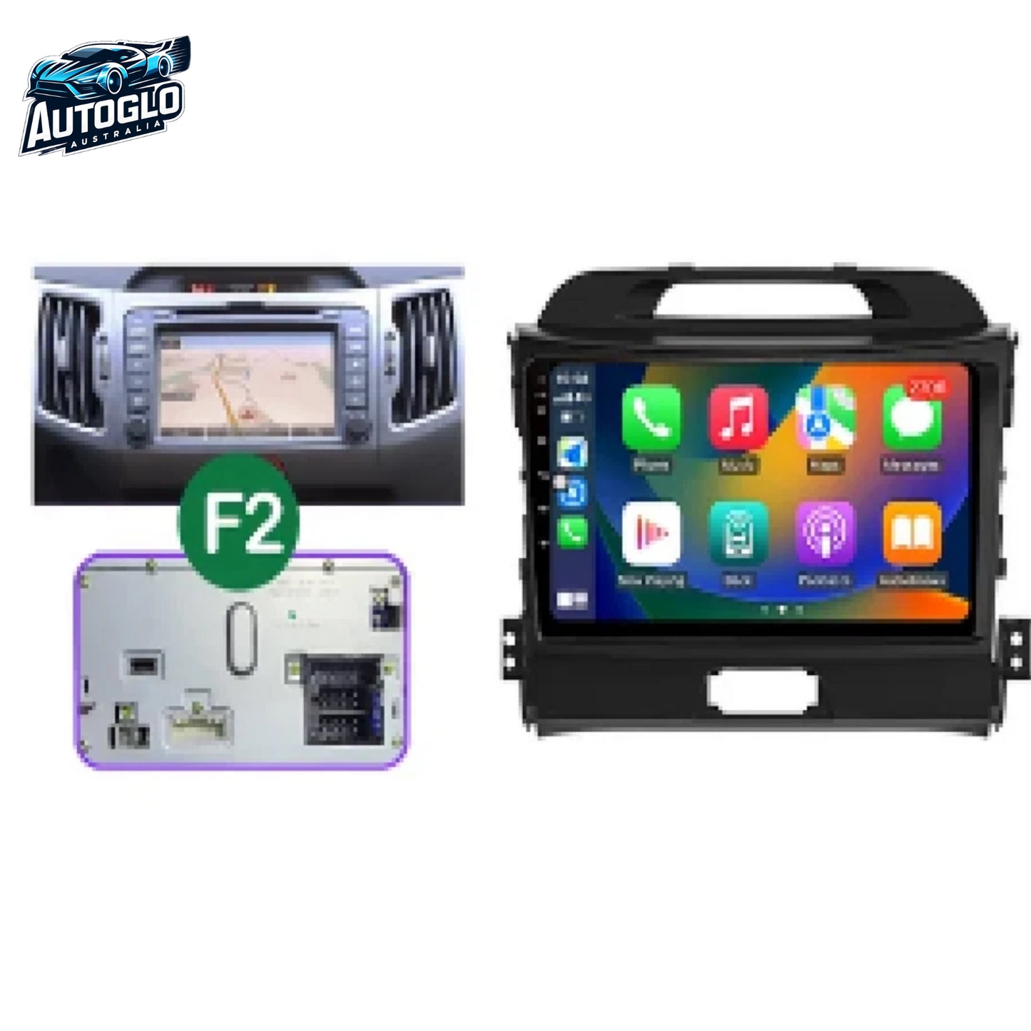 Autoglo Australia 9" (2G+32G) GPS BT WiFi Carplay Android Stereo For KIA SPORTAGE High C (2016-19)
