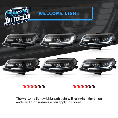VLAND LED Projector Headlights For Chevrolet / Chevy Camaro LT SS RS ZL LS 2016-2018