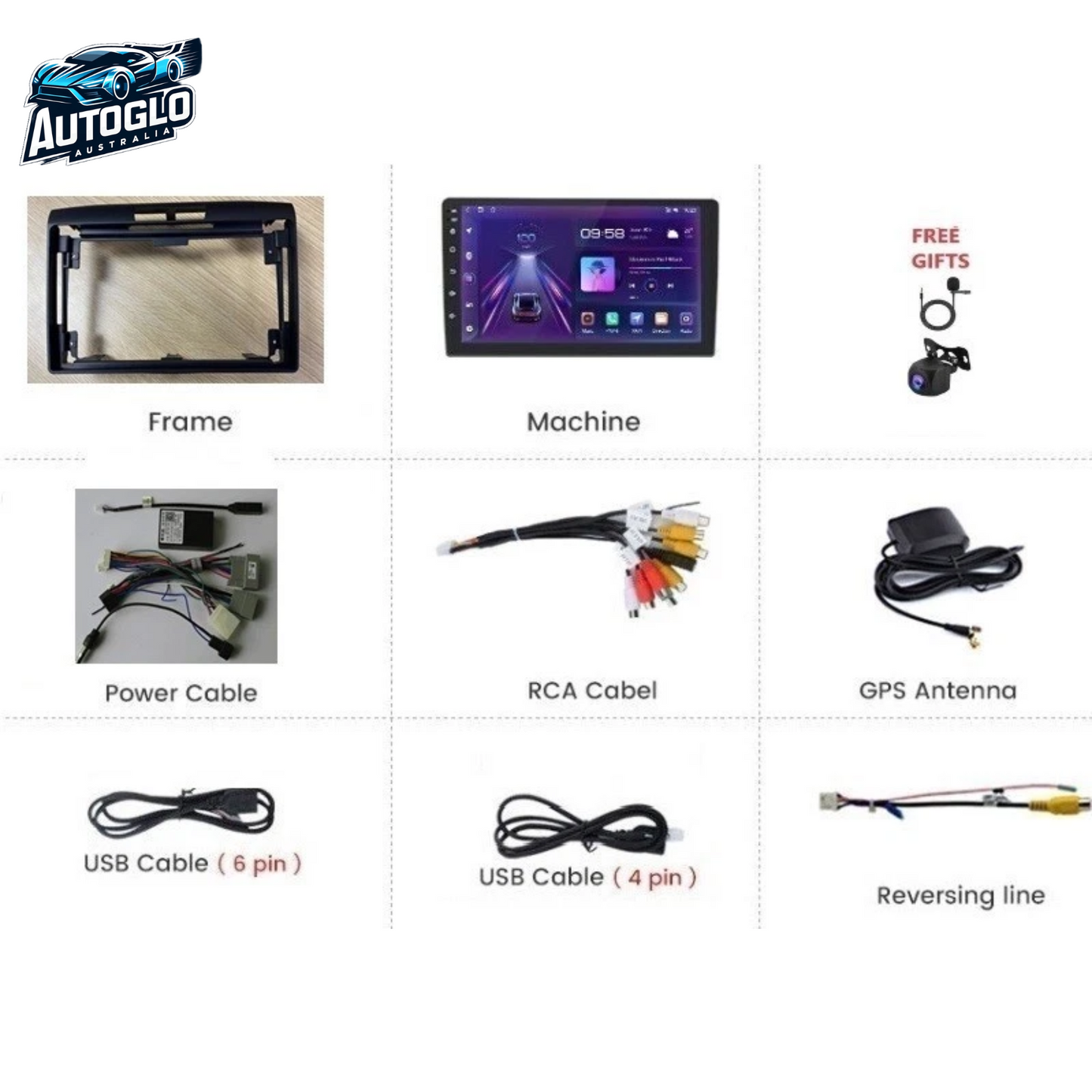 Autoglo Australia 9" Carplay Android BT GPS 2+32G Stereo for HONDA CRV (2013-16)+Rev. Cam-Gifts