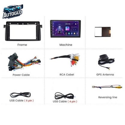 Autoglo Australia 9" (2G+32G) GPS BT WiFi CARPLAY ANDROID 13 Stereo BMW 3 Series E46 (1998-2006)