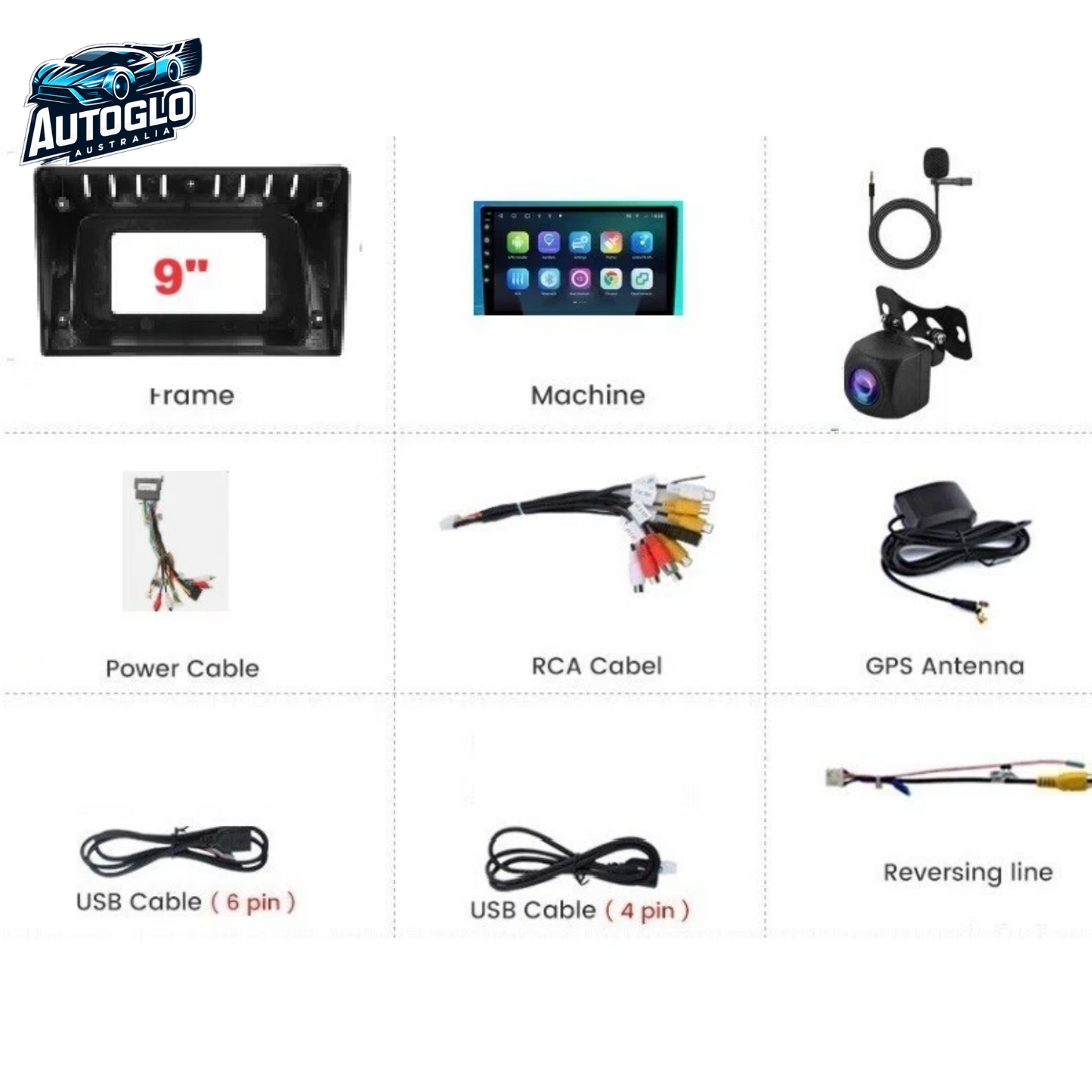Autoglo Australia 9" (2+32G) Android Carplay BT GPS WiFi Stereo for NISSAN MURANO (2004-2008)