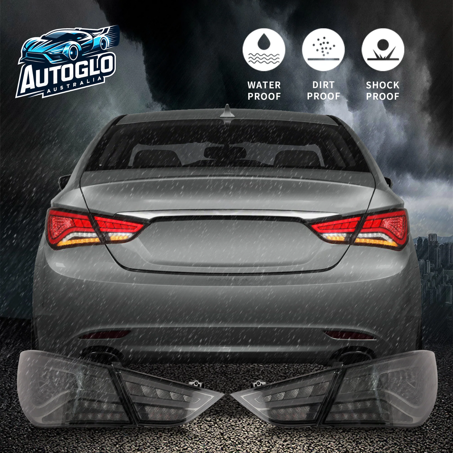 VLAND Full LED Tail Lights For Hyundai Sonata 6th Gen Sedan 2011-2014