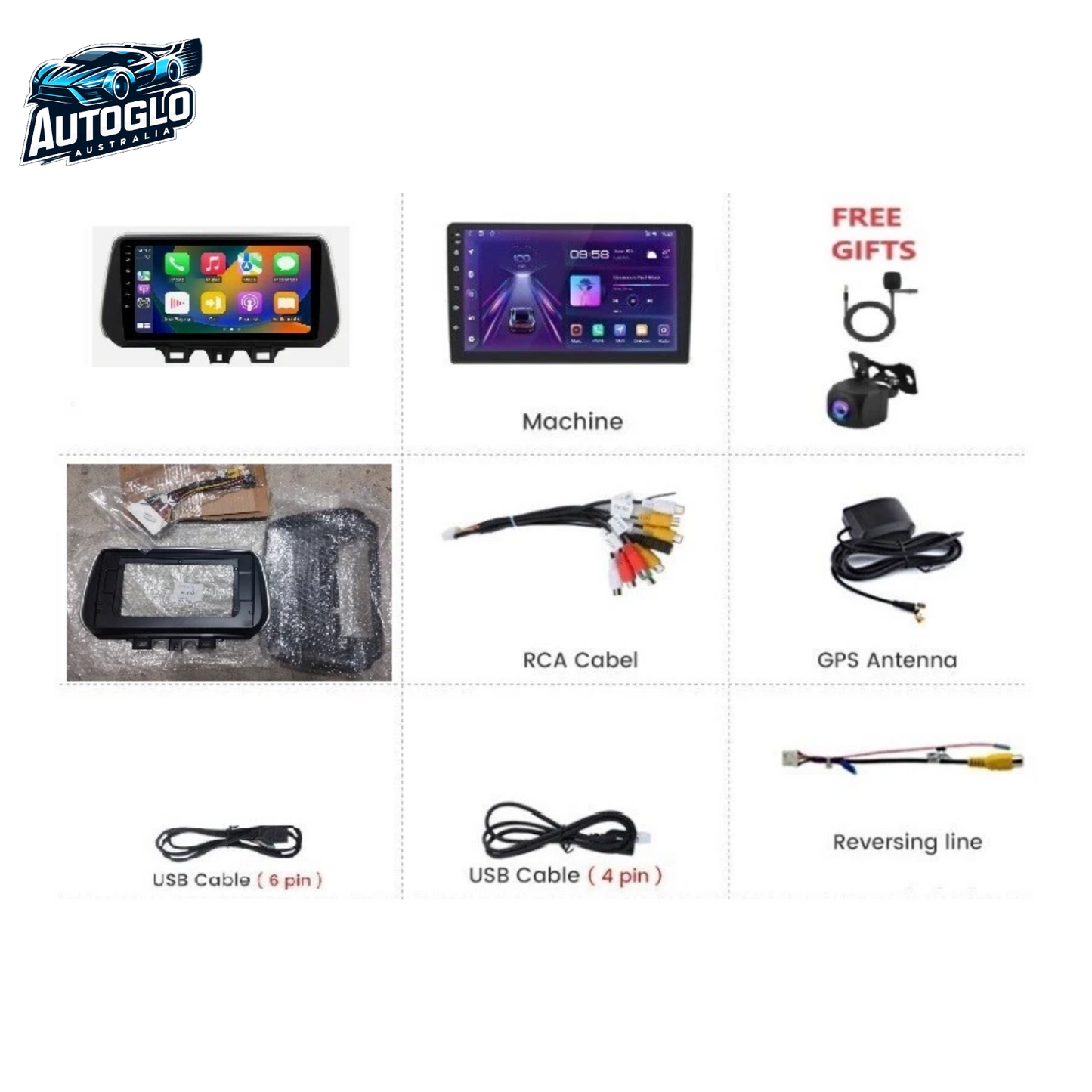Autoglo Australia 9" (2G+32G) GPS BT WiFi CARPLAY ANDROID Stereo for HYUNDAI TUCSON (2018-20)