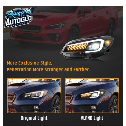 VLAND LED Projector Headlights For Subaru WRX 2015-2020 WRX STI 2015-2021