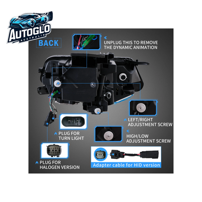 VLAND LED Projector Headlights For Chevrolet / Chevy Camaro LT SS RS ZL LS 2016-2018